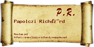 Papolczi Richárd névjegykártya